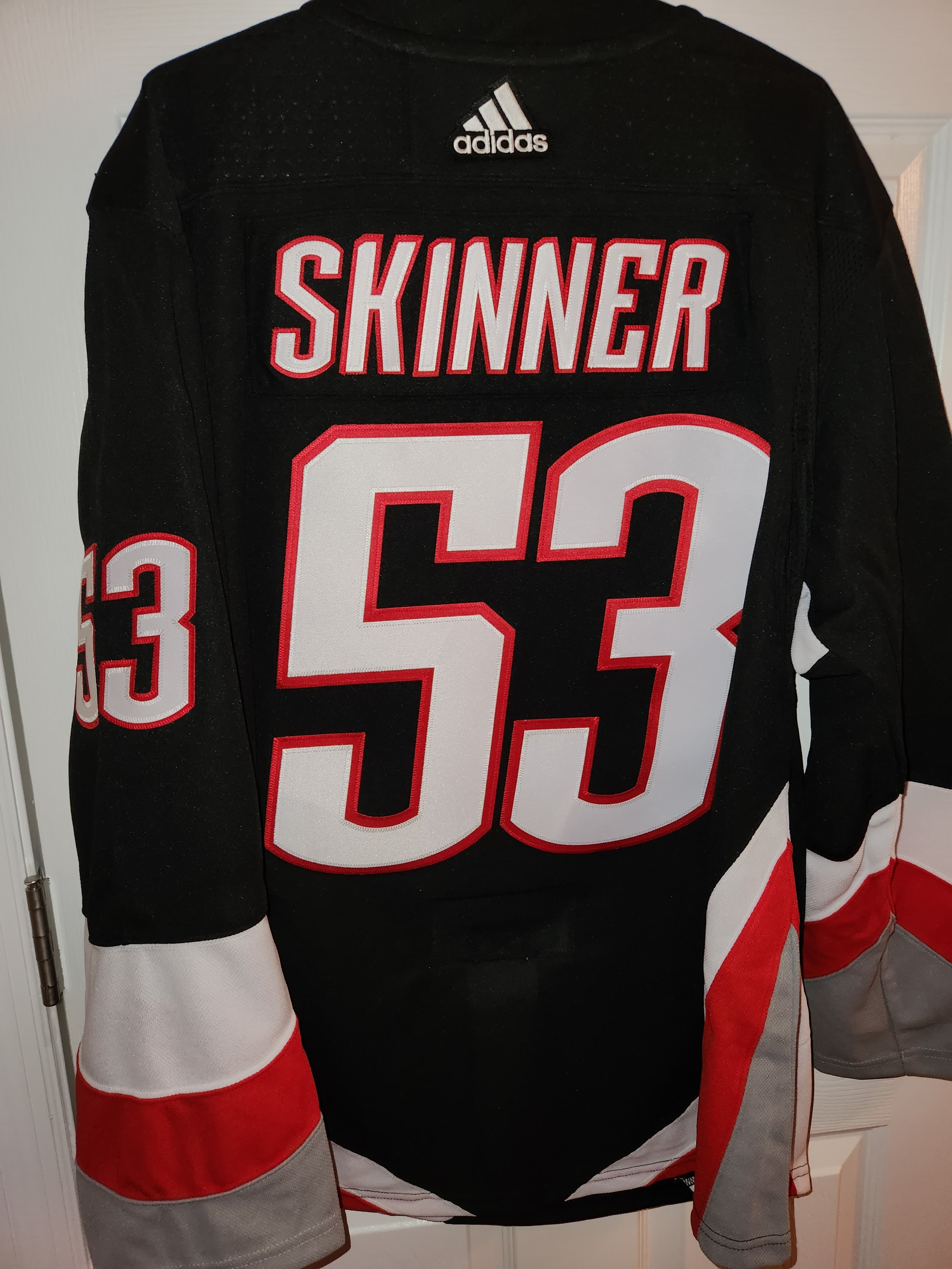 Buffalo Sabres Jeff Skinner - Authentic Adidas Primegreen Goat Head - Home 54 NWT