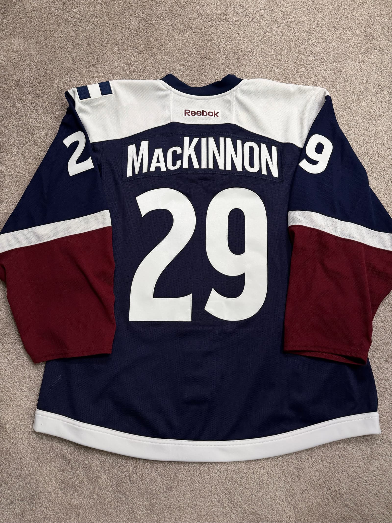 Colorado Avalanche Nathan MacKinnon Reebok 20th Anniversary Alternate NHL Jersey - Size 58